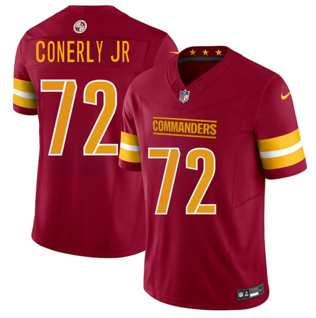 Youth Washington Commanders #72 Josh Conerly Jr Burgundy 2025 Draft F.U.S.E Vapor Limited Stitched Football Jersey